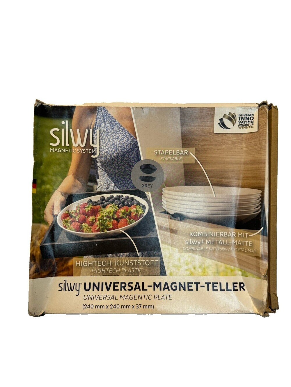 (A2) Silwy Universal Magnetic Plates Gray Set of 2 S0TE-1409-2-A RV Camper Boat
